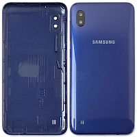 Задняя крышка Samsung Galaxy A10 2019 A105F (синяя оригинал Китай со стеклом камеры)