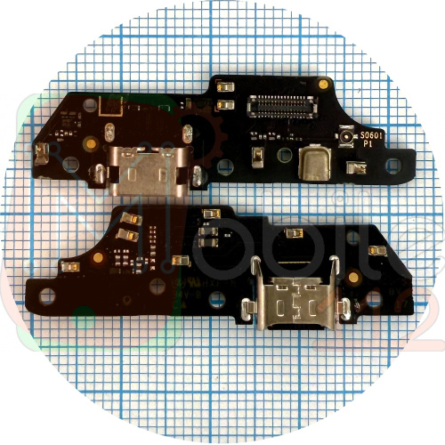 Шлейф Motorola Moto E40 XT2159, E30 XT2158-6, E20 XT2155 з роз'ємом зарядки та мікрофоном - нижня плата (оригінал Китай)