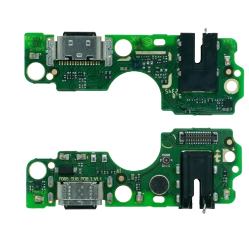 Шлейф Infinix Hot 30 Play NFC з роз'ємами зарядки, навушників та мікрофоном - нижня плата (AAA)