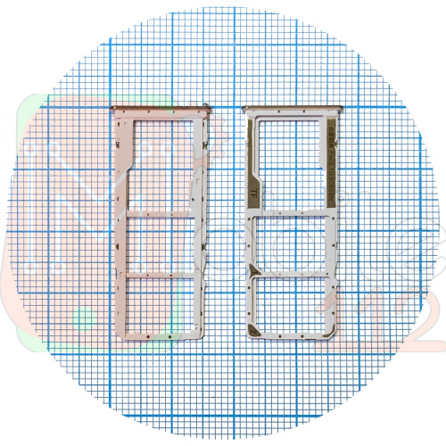 Держатель SIM карты Xiaomi Redmi Note 11, Redmi Note 11S (белый на 2 SIM + Micro SD)