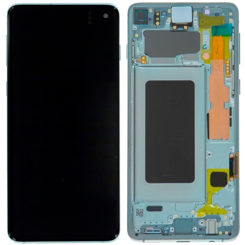 Дисплей Samsung Galaxy S10 G973F з тачскріном (IN-CELL із зеленою рамкою)