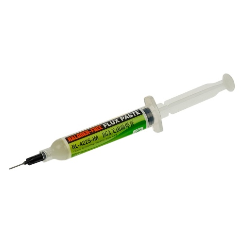 Флюс-паста Relife RL-422S-IM 10 мл в шприце с толкателем, высокоактивная (без содержания галогенов) фото 2