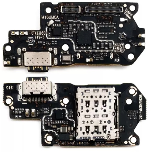 Шлейф Xiaomi Redmi Note 12 Pro+ Plus 5G з роз'ємами зарядки, Sim-карти та мікрофоном - нижня плата (AAA)