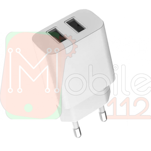 Сетевой адаптер XO L109 2USB 2.4A (белый)