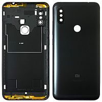 Задняя крышка Xiaomi Redmi Note 6 Pro, M1806E7TG (черная оригинал Китай со стеклом камеры)