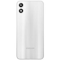 Задня кришка Samsung Galaxy A05 A055F (срібляста оригінал Китай зі склом камери)