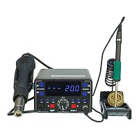 Паяльная станция прецизионная WEP 902D-IV (паяльник T12, 3 канала памяти, 200C - 480C, фен, 3 канала памяти, 100C - 480C, 775W)