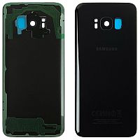 Задняя крышка Samsung Galaxy S8 G950F (черная оригинал Китай со стеклом камеры)