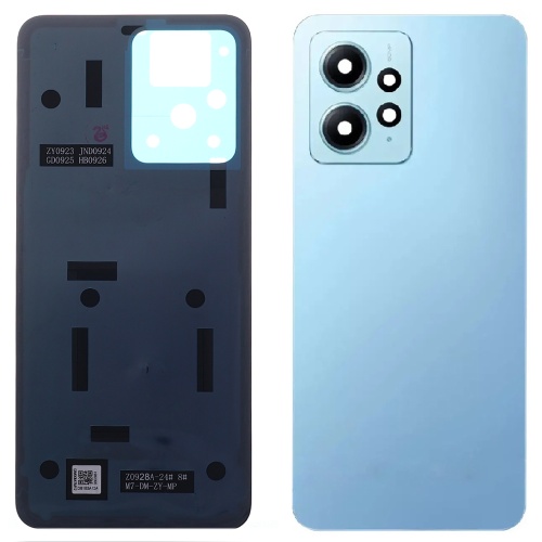 Задня кришка Xiaomi Redmi Note 12 4G (блакитна оригінал Китай зі склом камери)