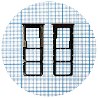 Тримач SIM карти Xiaomi Redmi 8A (червоний на 2 SIM + MicroSD)
