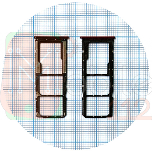 Тримач SIM карти Xiaomi Redmi 8A (червоний на 2 SIM + MicroSD)