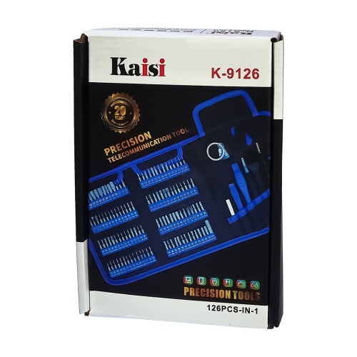 Набір інструментів Kaisi K-9126 (ручка, 112 біт, 2 подовжувачі, пінцет, 9 оупентулів, пензлик ESD) фото 7 Набір інструментів Kaisi K-9126 (ручка, 112 біт, 2 подовжувачі, пінцет, 9 оупентулів, пензлик ESD) фото 7