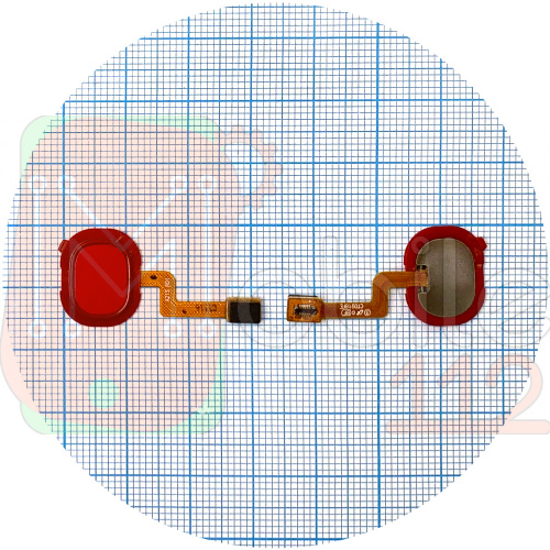 Шлейф Samsung Galaxy A21s A217F зі сканером відбитка пальця (червоний)