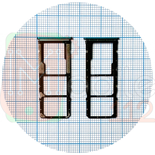 Тримач SIM карти Xiaomi Redmi 9 (зелений на 2 SIM + Micro SD)