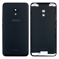 Задня кришка Meizu M5 M611H (чорна зі склом камери)