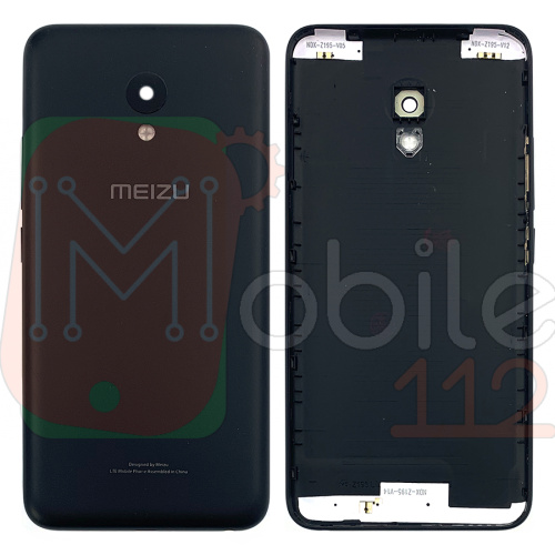 Задняя крышка Meizu M5 M611H (черная со стеклом камеры)