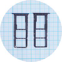 Держатель Sim карты Nokia 5.4 (синий на 2 SIM + Micro SD)