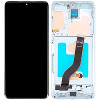 Дисплей Samsung Galaxy S20+ Plus G985F G986F  з тачскріном (OLED з блакитною рамкою)