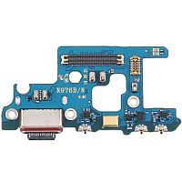 Шлейф Samsung Galaxy Note 10 Plus N975F, Note 10 Plus 5G N976F з роз'ємом зарядки та мікрофоном (AAA)