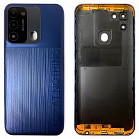 Задня кришка Tecno Spark Go 2022 (синя оригінал Китай зі склом камери)