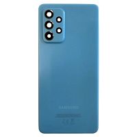 Задняя крышка Samsung Galaxy A52 A525F (голубая оригинал Китай со стеклом камеры)