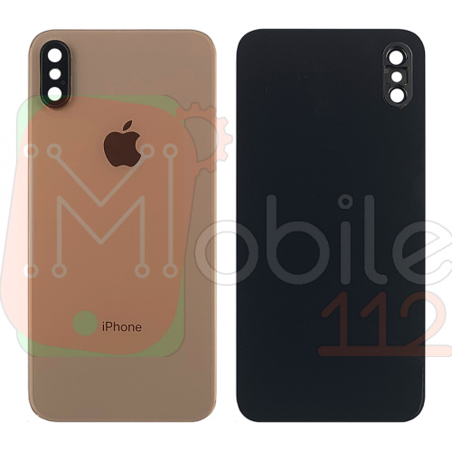 Задня кришка Apple iPhone XS (золотиста оригінал Китай зі склом камери) фото 2