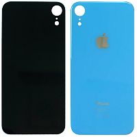 Задня кришка Apple iPhone XR (синя оригінал Китай з великим отвором)