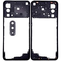 Рамка корпусу OnePlus Nord CE 5G (чорна зі склом камери)