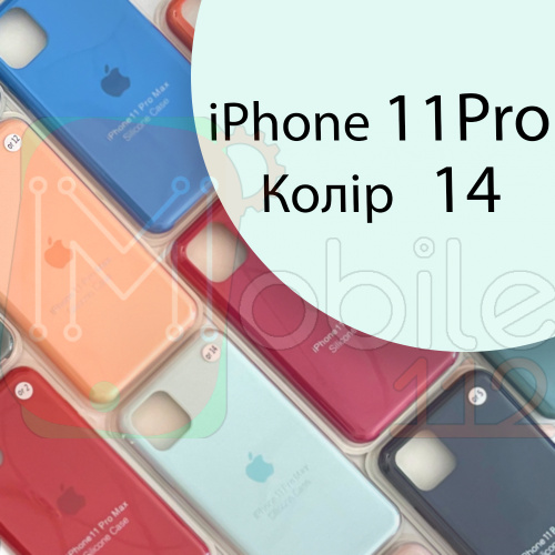 Чохол Silicone case для IPhone 11 pro оригінал (зелений seafoam №14) фото 2