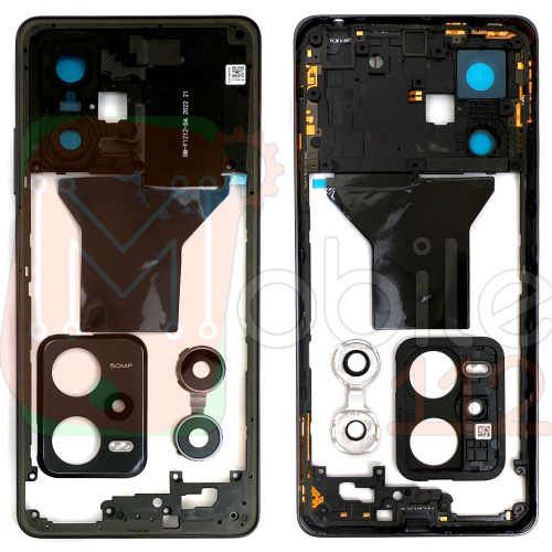 Рамка корпусу Xiaomi Redmi Note 12 Pro 5G (сіра зі склом камери)