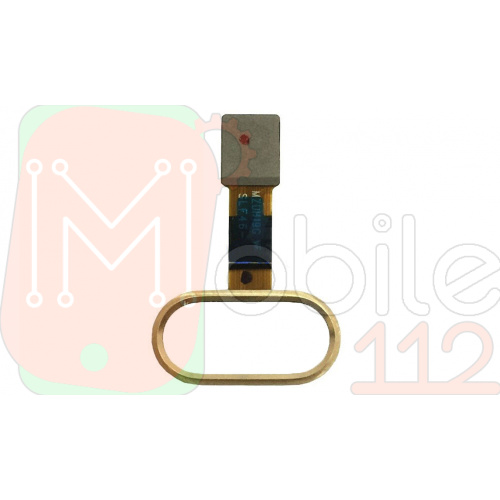 Шлейф Meizu M5 M611, M5s M612 з кнопкою меню Home золотистого кольору