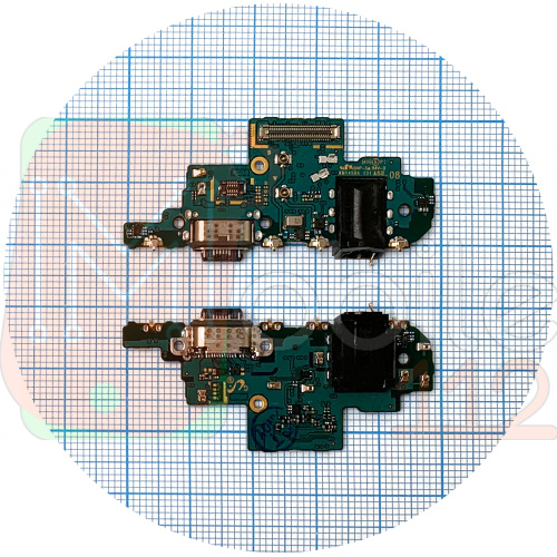 Шлейф Samsung Galaxy A52 4G A525F, A52 5G A526B  с разъемами зарядки, наушников и микрофоном - нижняя плата (оригинал Китай)