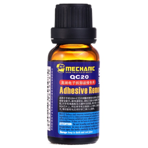 Очищувач Mechanic QC20, для видалення клею та компаунду з мікросхем, 20 мл фото 2