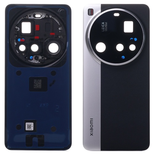 Задня кришка Xiaomi 15 Ultra (чорно-біла, Silver Chrome Original New зі склом камери)