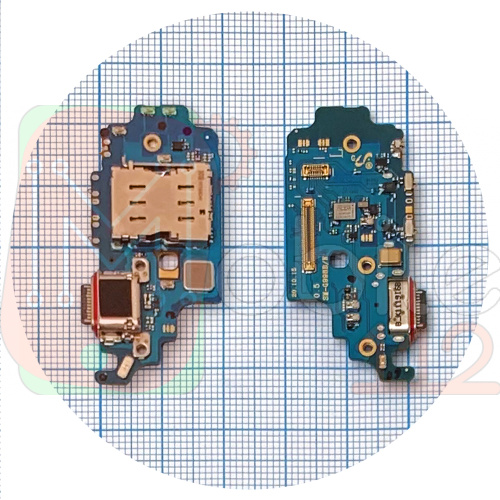 Шлейф Samsung Galaxy S21 Ultra 5G G998B с разъемом зарядки, SIM коннектором и микрофоном (оригинал 100%)