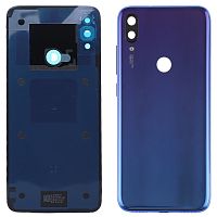 Задня кришка Xiaomi Redmi Note 7 m1901f7g, Redmi Note 7 Pro m1901f7s (синя Original New зі склом камери)