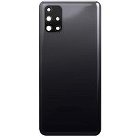 Задня кришка Samsung Galaxy M31s M317F (чорна оригінал Китай зі склом камери)