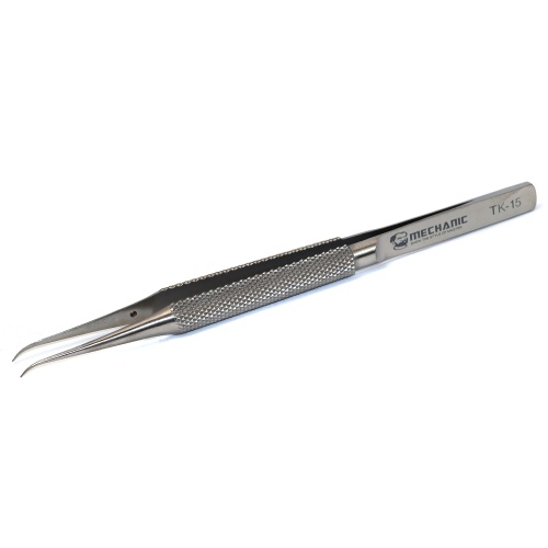 Пінцет Mechanic TK-15 вигнутий гострий, немагнітний, 140 мм