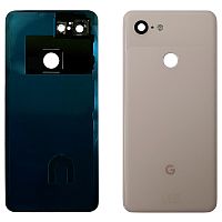 Задняя крышка Google Pixel 3 (розовая Original New со стеклом камеры)