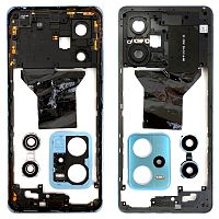 Рамка корпусу Xiaomi Redmi Note 12 Pro 5G (блакитна зі склом камери)