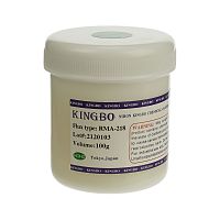 Флюс-паста Kingbo RMA-218, 100 гр, среднеактивная, без содержания галогенов, безотмывочная