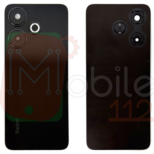 Задняя крышка Xiaomi Redmi 13 (черная оригинал Китай со стеклом камеры)