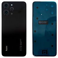 Задня кришка Xiaomi Redmi 12 (чорна Original New зі склом камери)