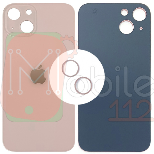 Задня кришка Apple iPhone 13 (рожева оригінал Китай з кільцями)
