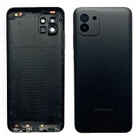 Задняя крышка Samsung Galaxy A03 A035F (черная оригинал Китай без стекла камеры)