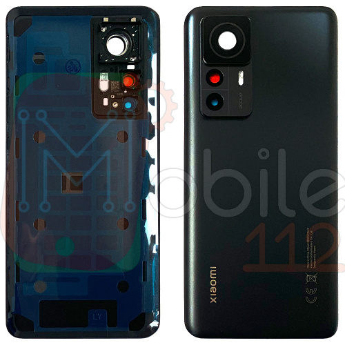 Задняя крышка Xiaomi 12T Pro со стеклом камеры (черная Original New)