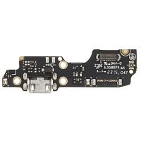 Шлейф ZTE Blade A33s с разъемом зарядки и микрофоном - нижняя плата (AAA)