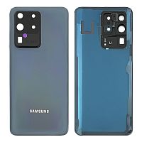 Задня кришка Samsung Galaxy S20 Ultra G988F (сіра оригінал Китай зі склом камери)
