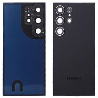 Задня кришка Samsung Galaxy S24 Ultra S928 (чорна, Titanium Black оригінал Китай зі склом камери)