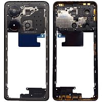 Рамка корпусу Infinix Note 30 (чорна зі склом камери)